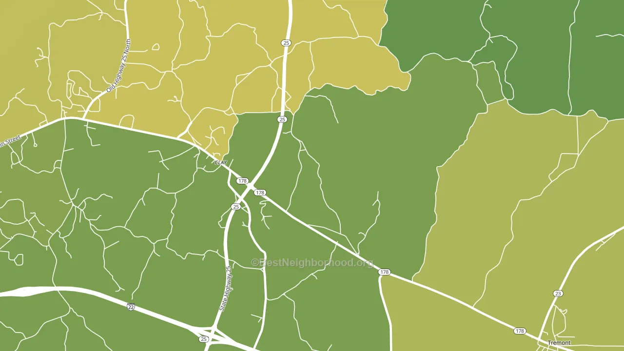 Clay, MS block-group voter-turnout map