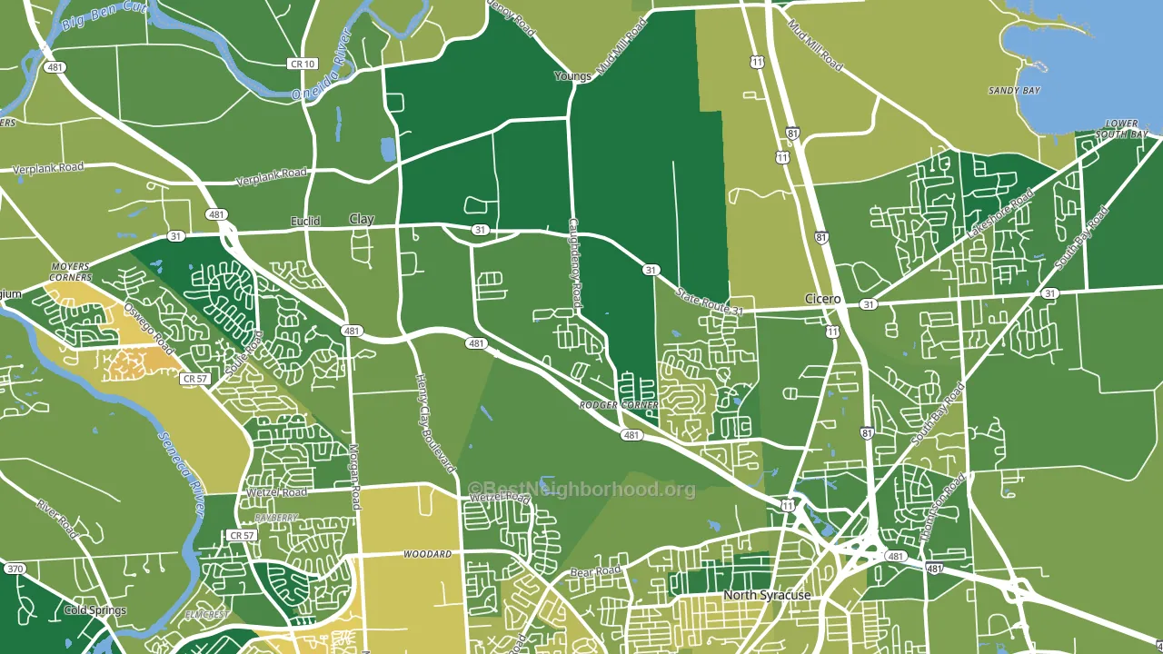 Clay, NY block-group voter-turnout map