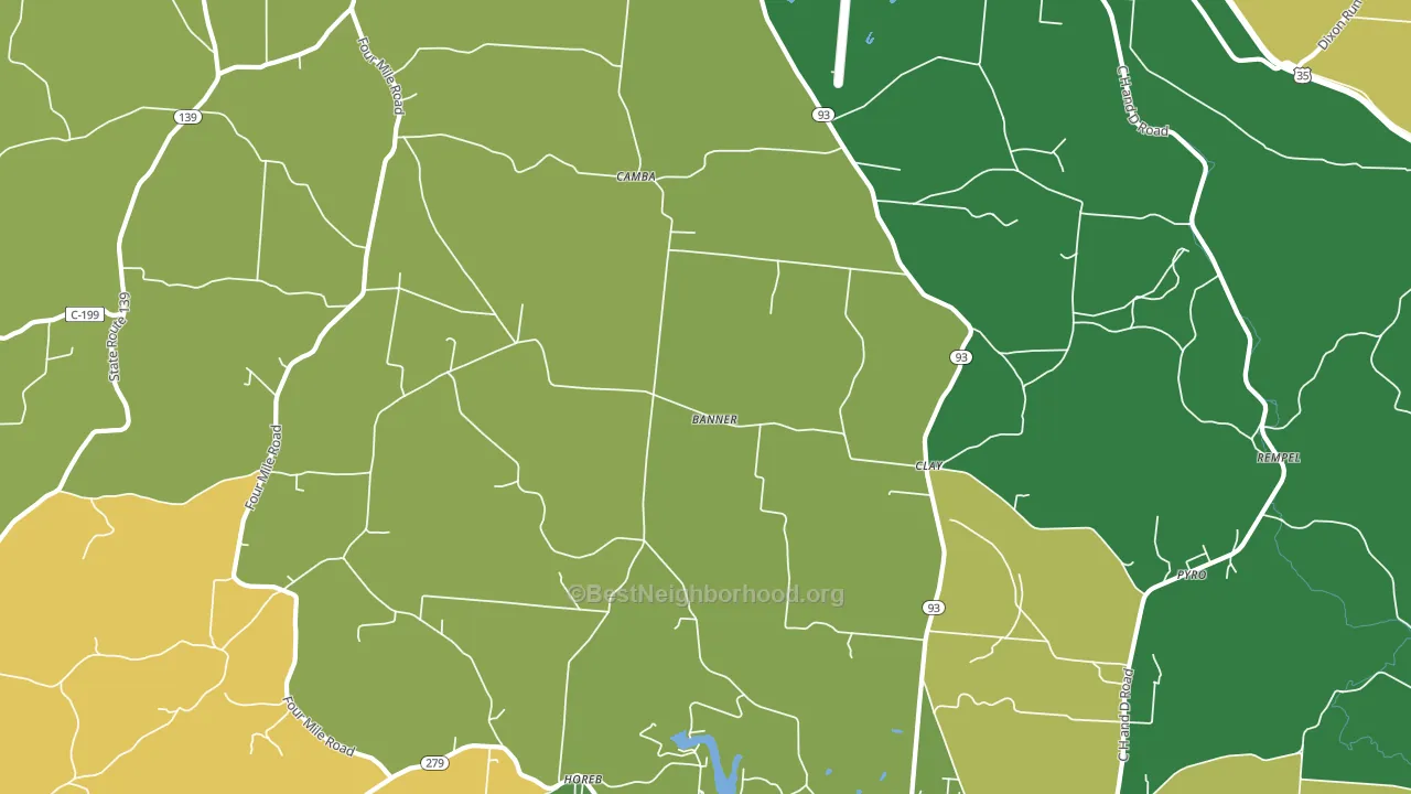 Clay, OH block-group voter-turnout map
