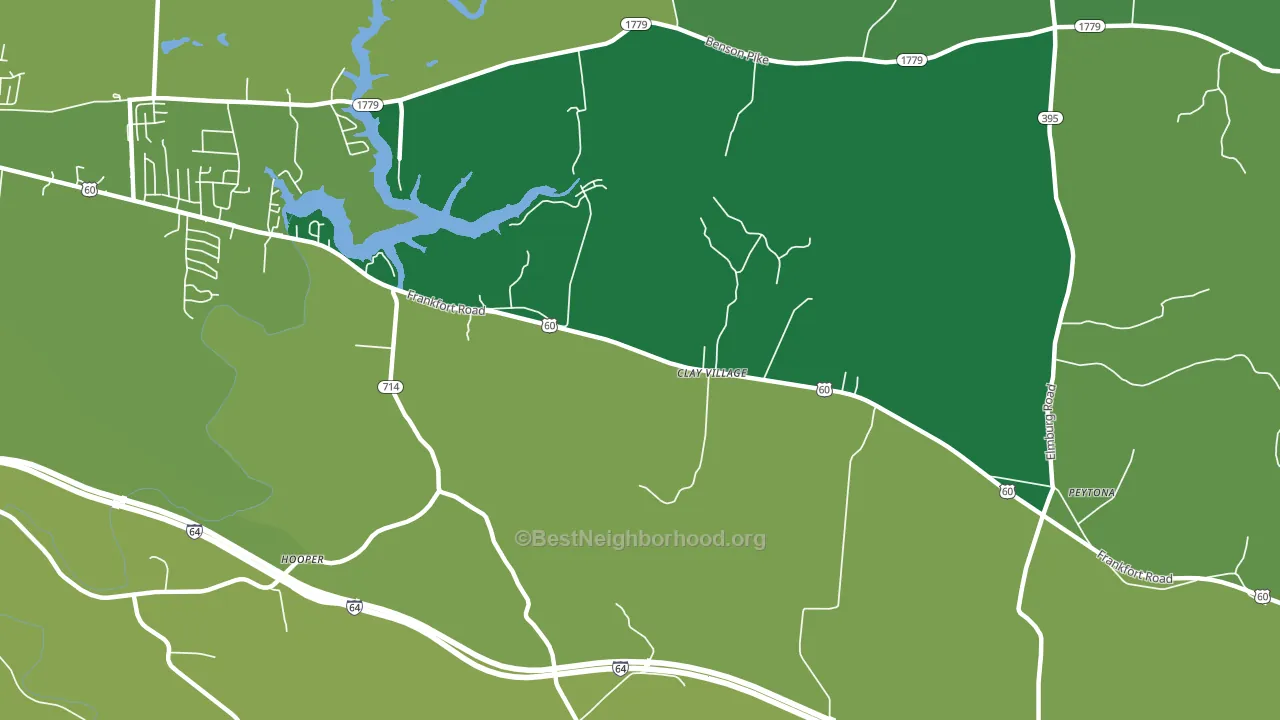 Clay Village, KY block-group voter-turnout map