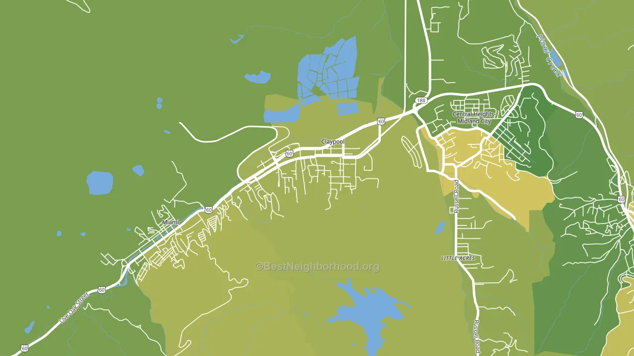 Claypool, AZ block-group voter-turnout map