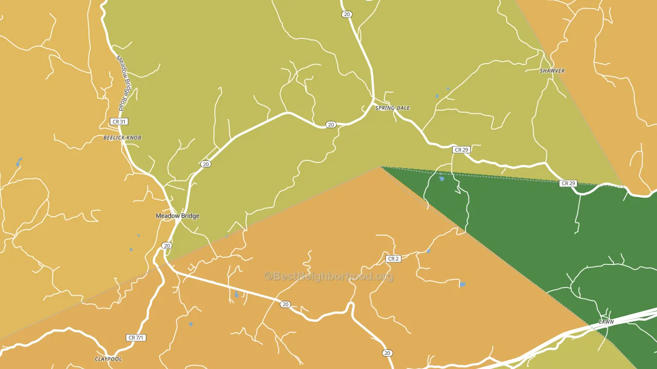 Claypool, WV block-group voter-turnout map