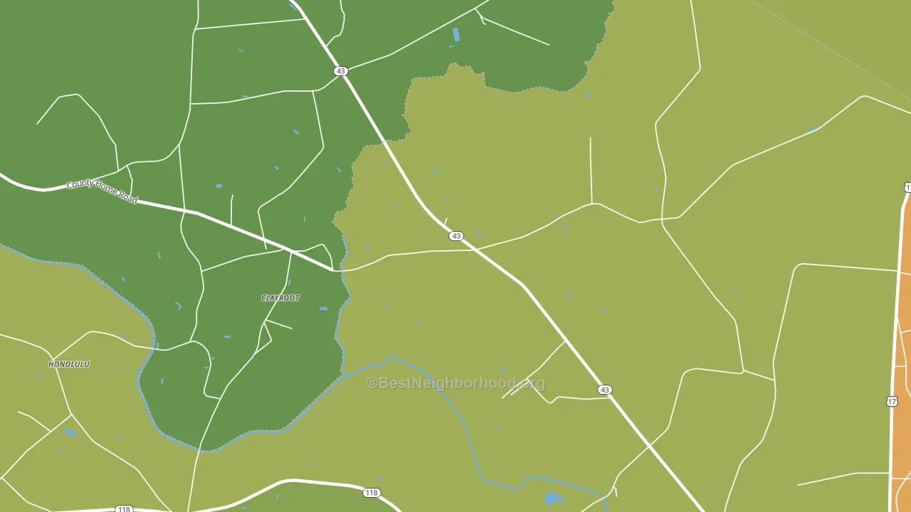 Clayroot, NC block-group voter-turnout map