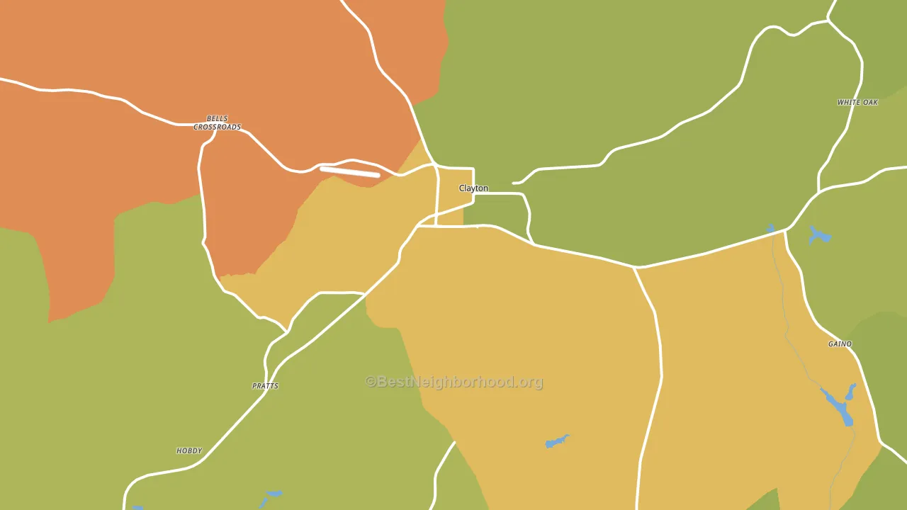 Clayton, AL block-group voter-turnout map