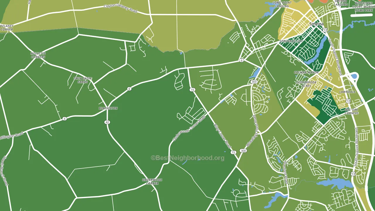 Clayton, DE block-group voter-turnout map