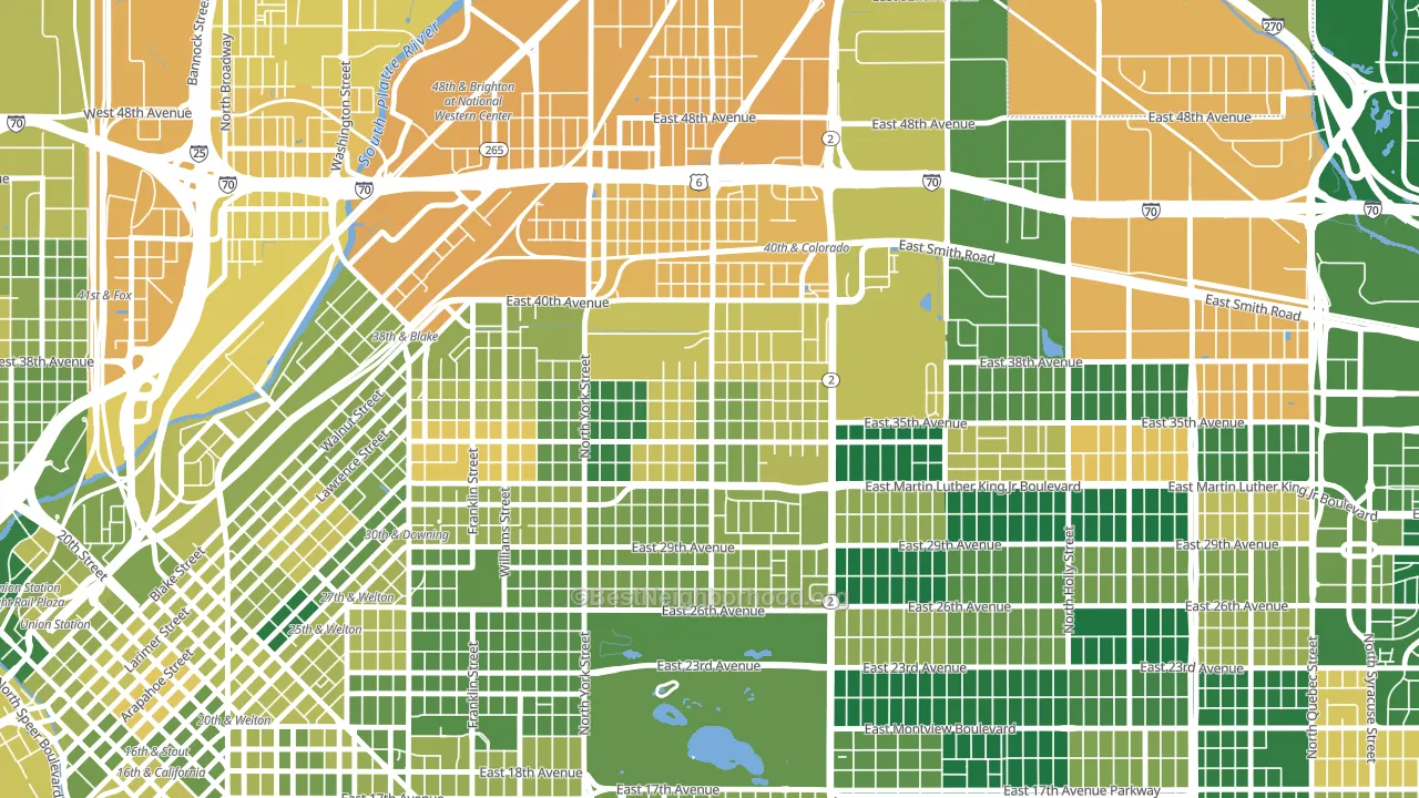 Clayton, Denver, CO block-group voter-turnout map