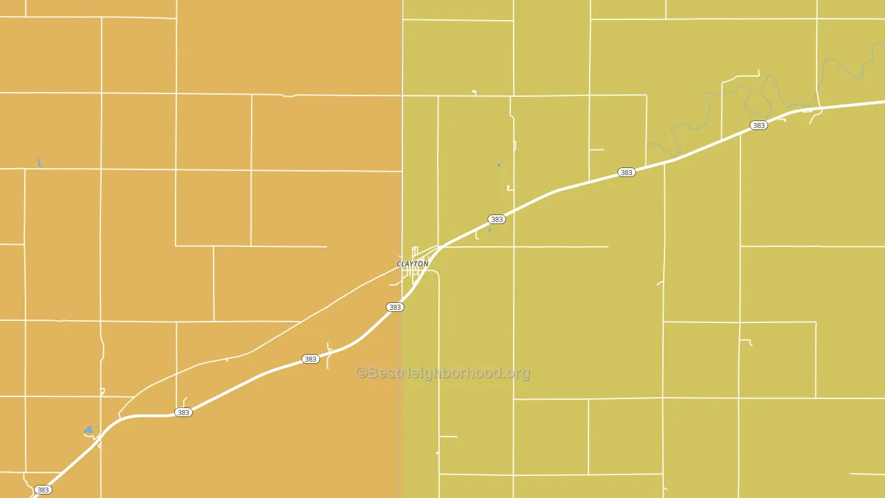 Clayton, KS block-group voter-turnout map