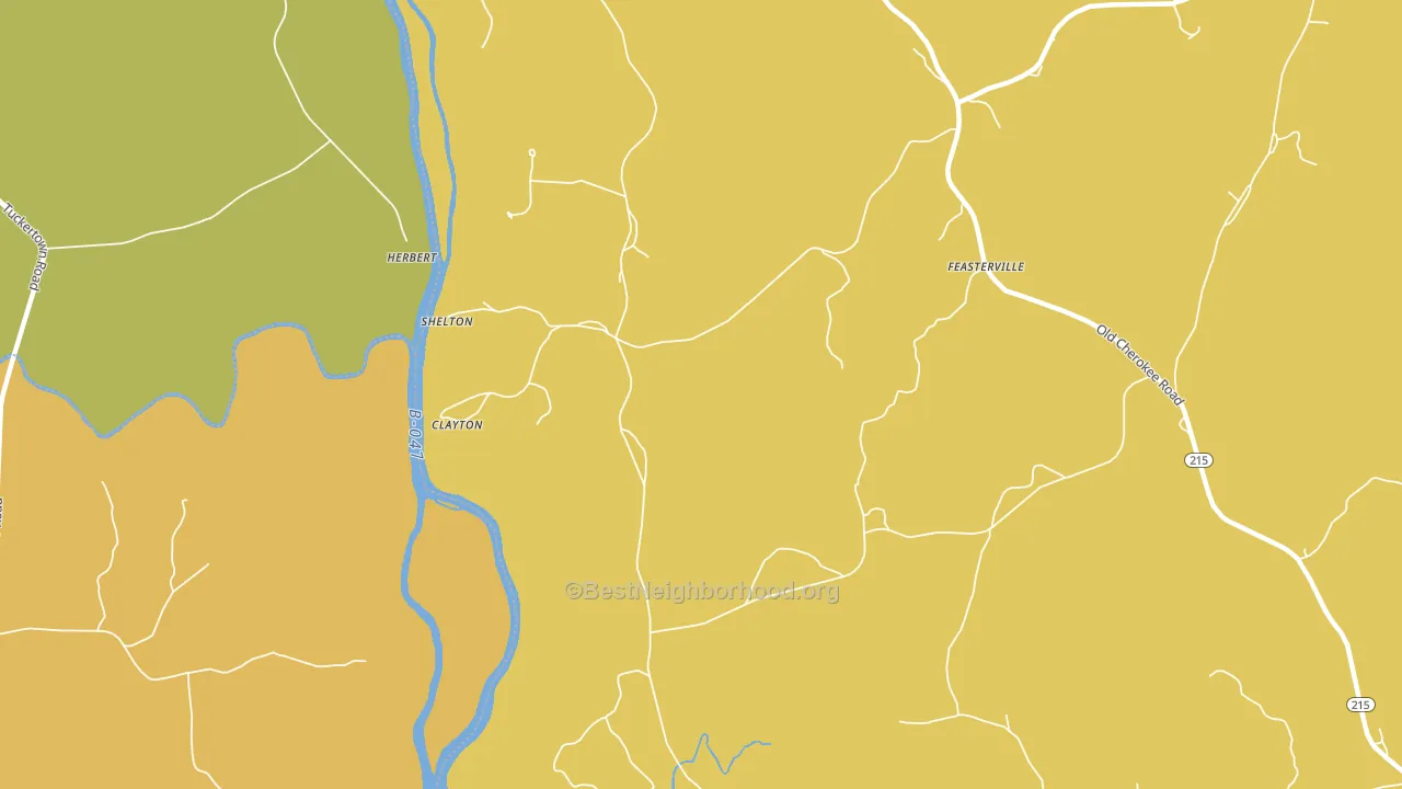Clayton, SC block-group voter-turnout map