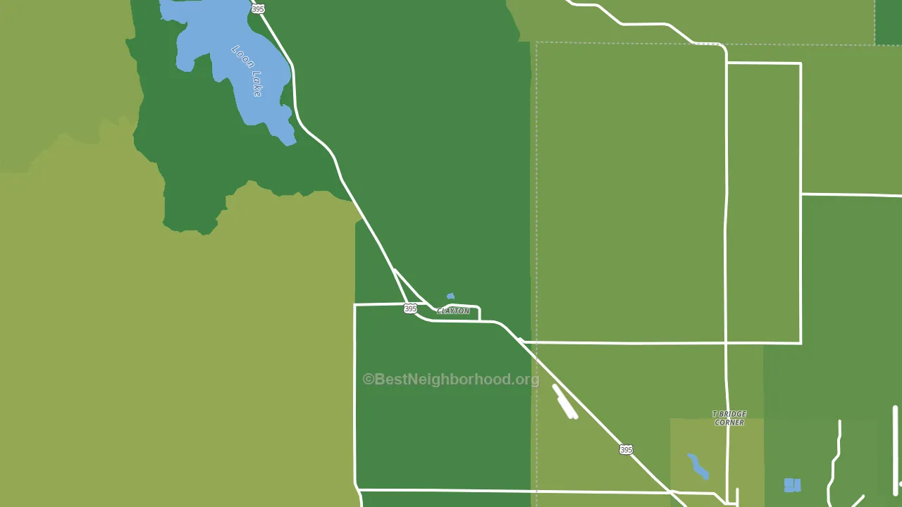 Clayton, WA block-group voter-turnout map