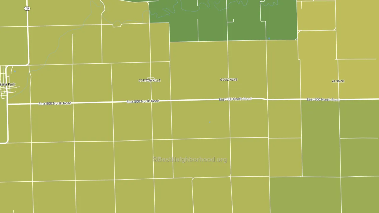 Claytonville, IL block-group voter-turnout map