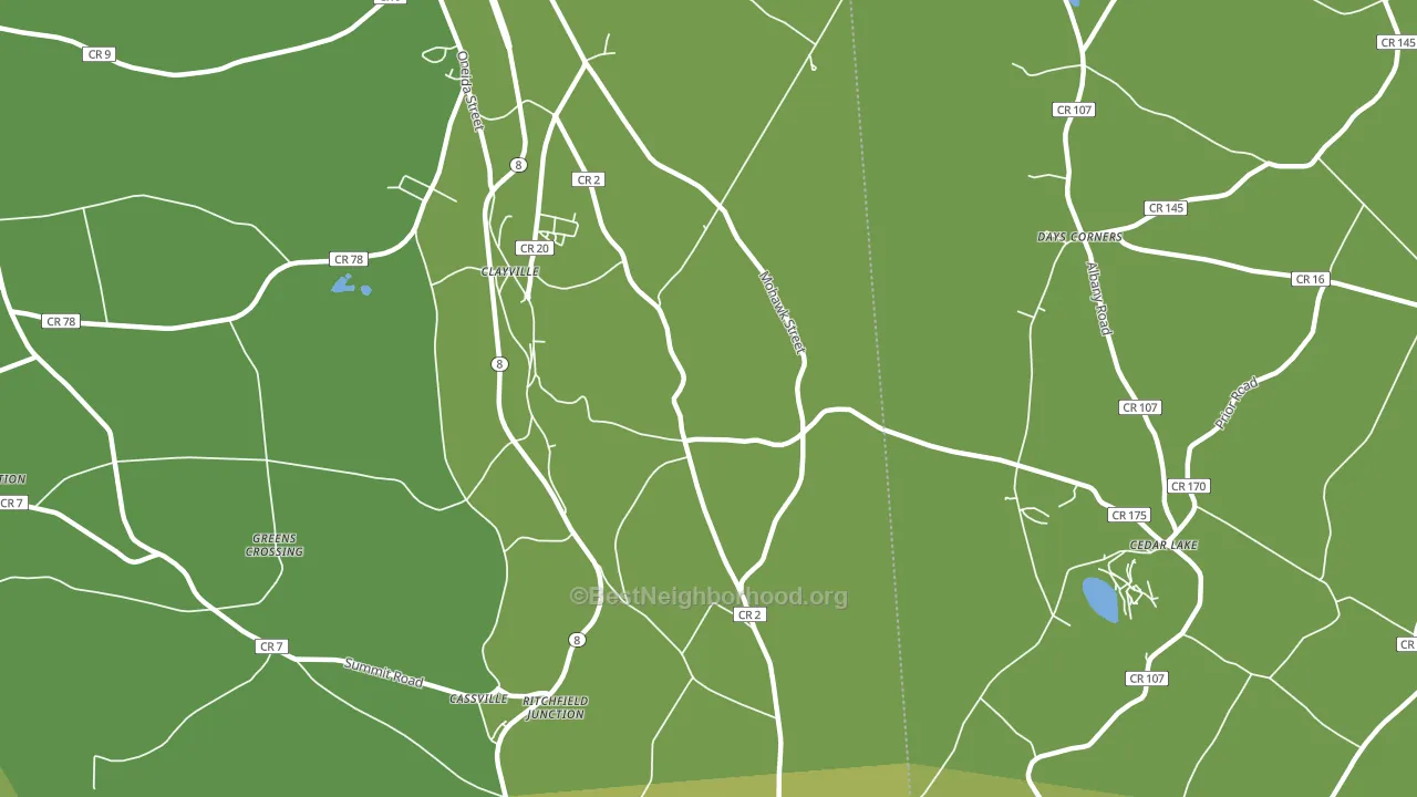 Clayville, NY block-group voter-turnout map