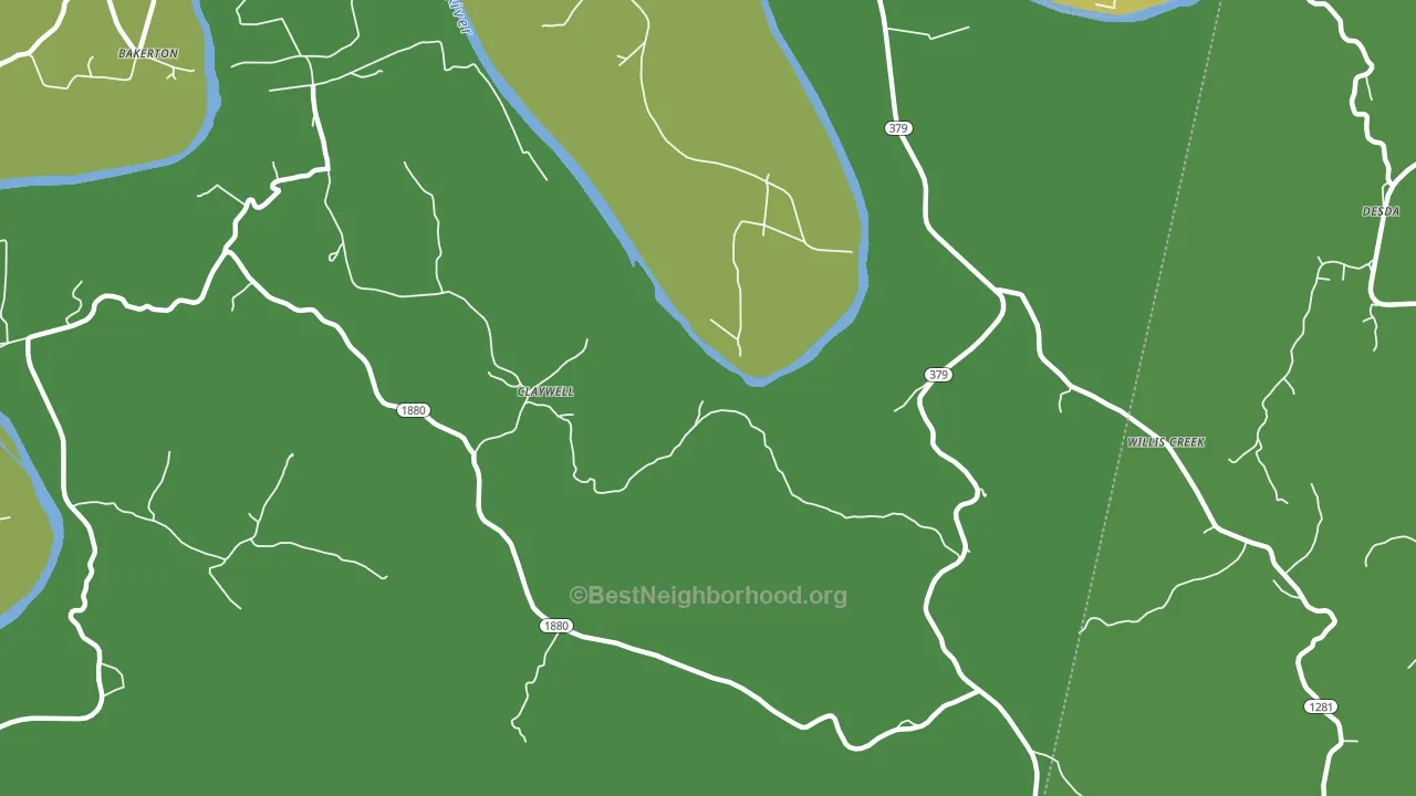 Claywell, KY block-group voter-turnout map