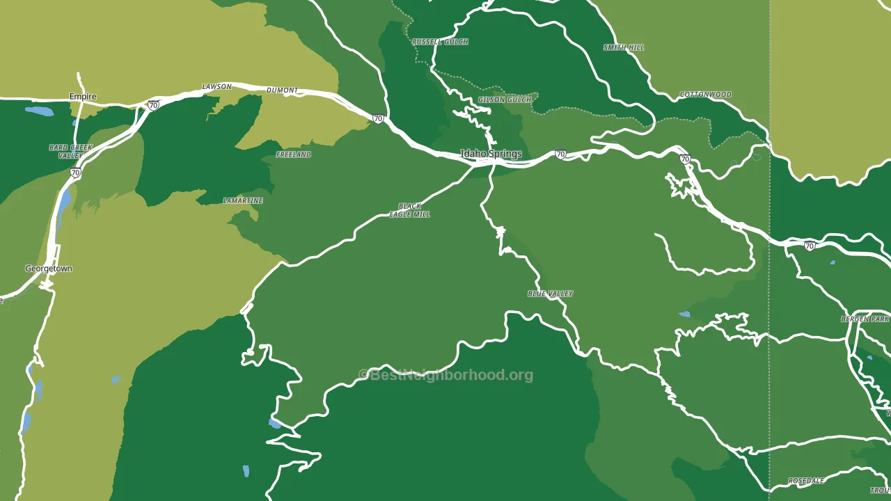 Clear Creek County, CO block-group voter-turnout map