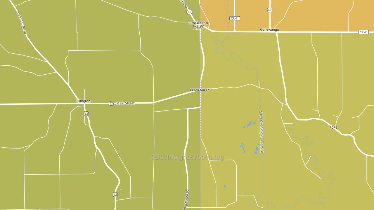 Clear Creek, NY block-group voter-turnout map