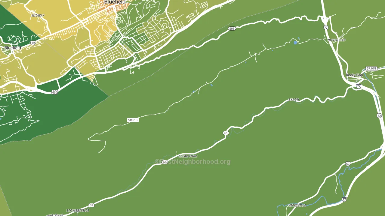Clear Fork, VA block-group voter-turnout map