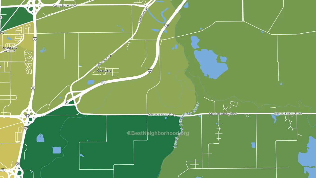 Clear Lake, IL block-group voter-turnout map