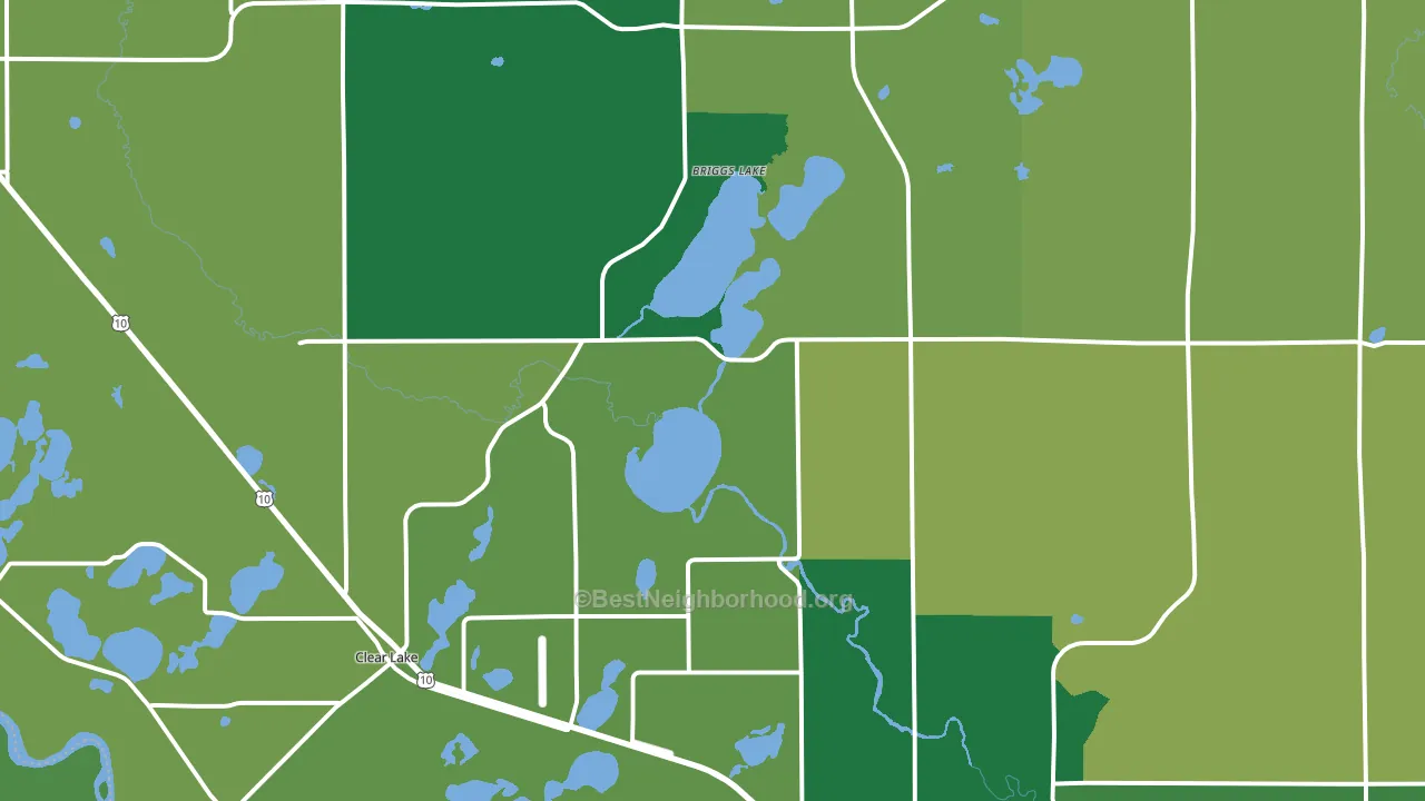 Clear Lake, MN block-group voter-turnout map