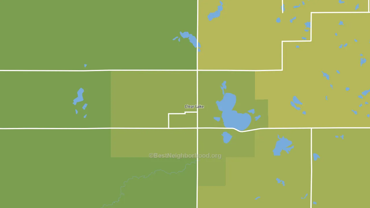 Clear Lake, SD block-group voter-turnout map
