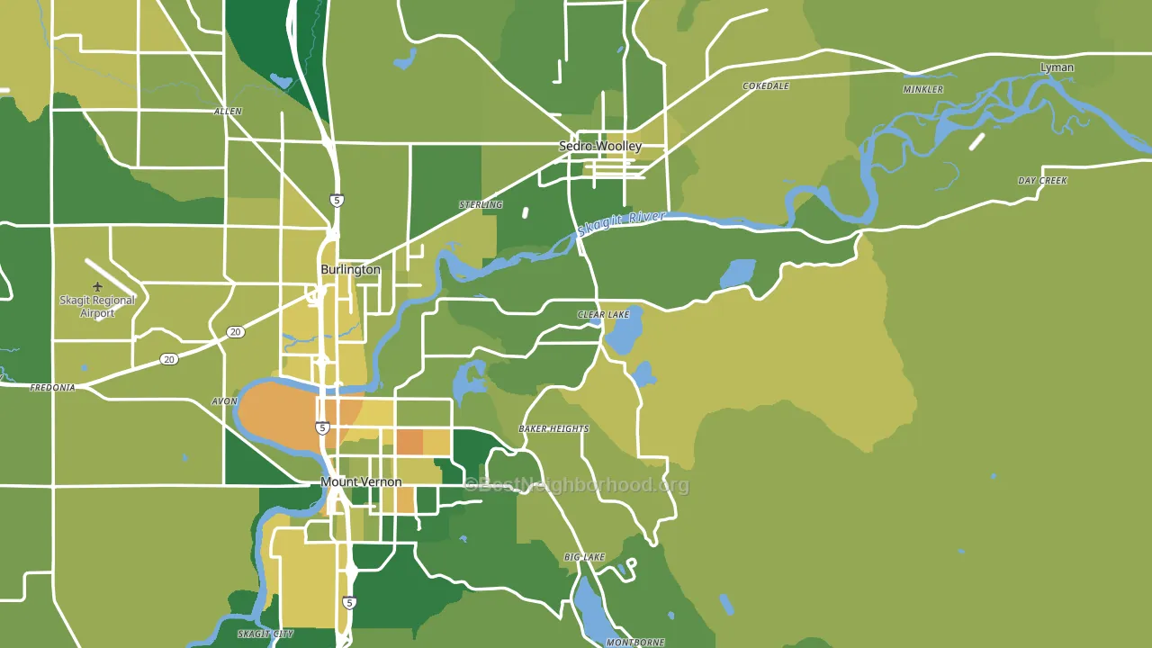 Clear Lake, WA block-group voter-turnout map