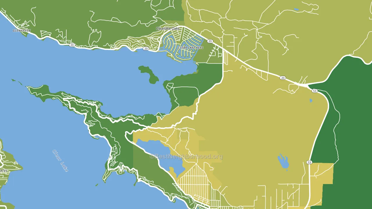 Clearlake Park, CA block-group voter-turnout map