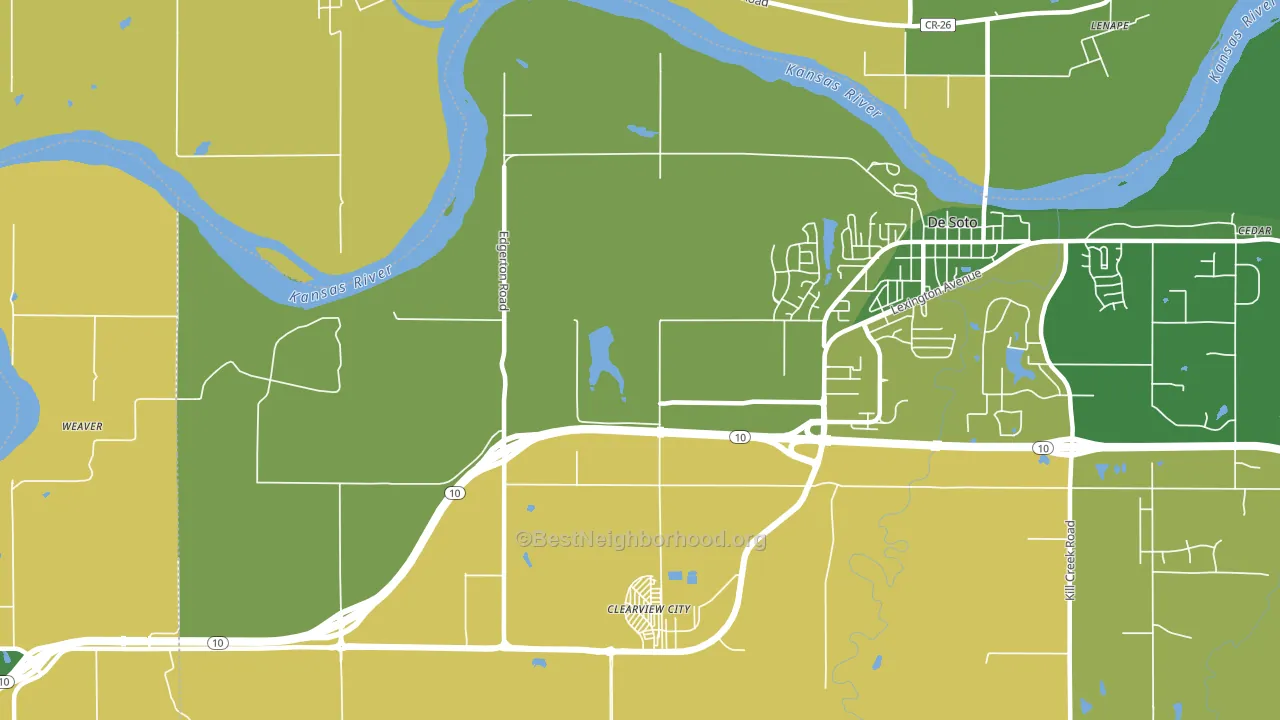 Clearview City, KS block-group voter-turnout map