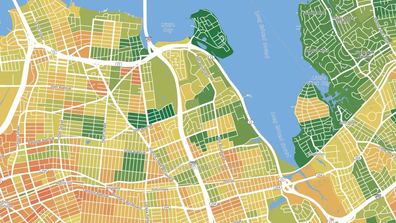 Clearview, Queens, NY block-group voter-turnout map