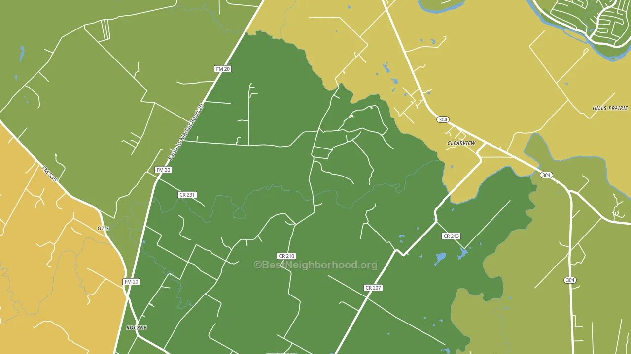 Clearview, TX block-group voter-turnout map