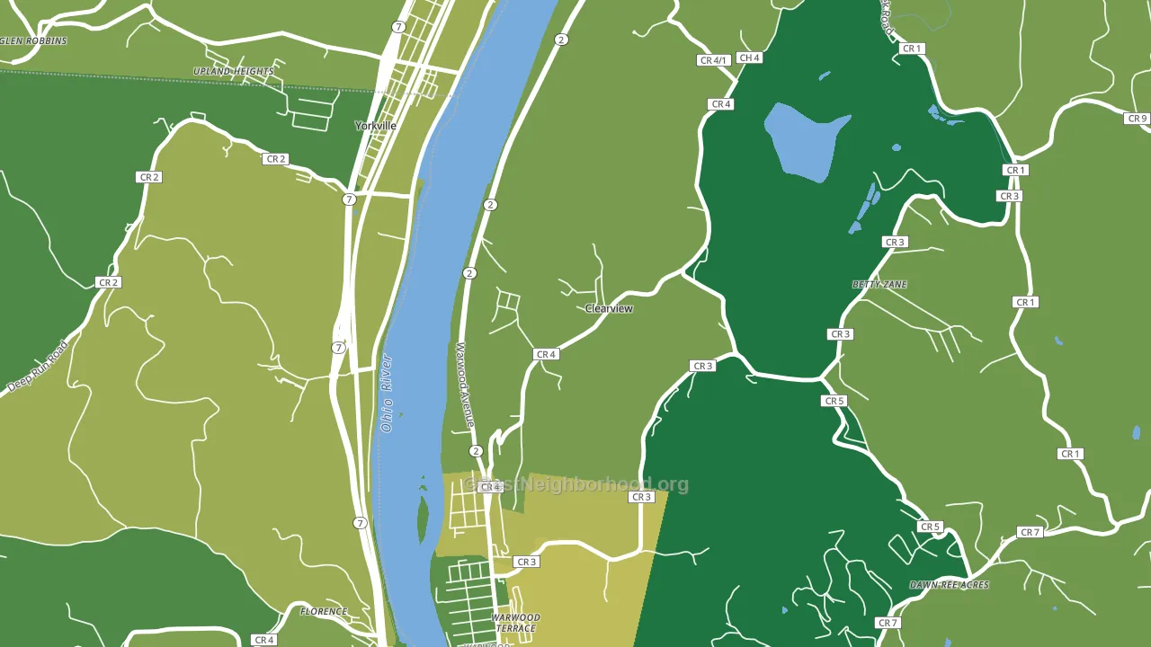 Clearview, WV block-group voter-turnout map