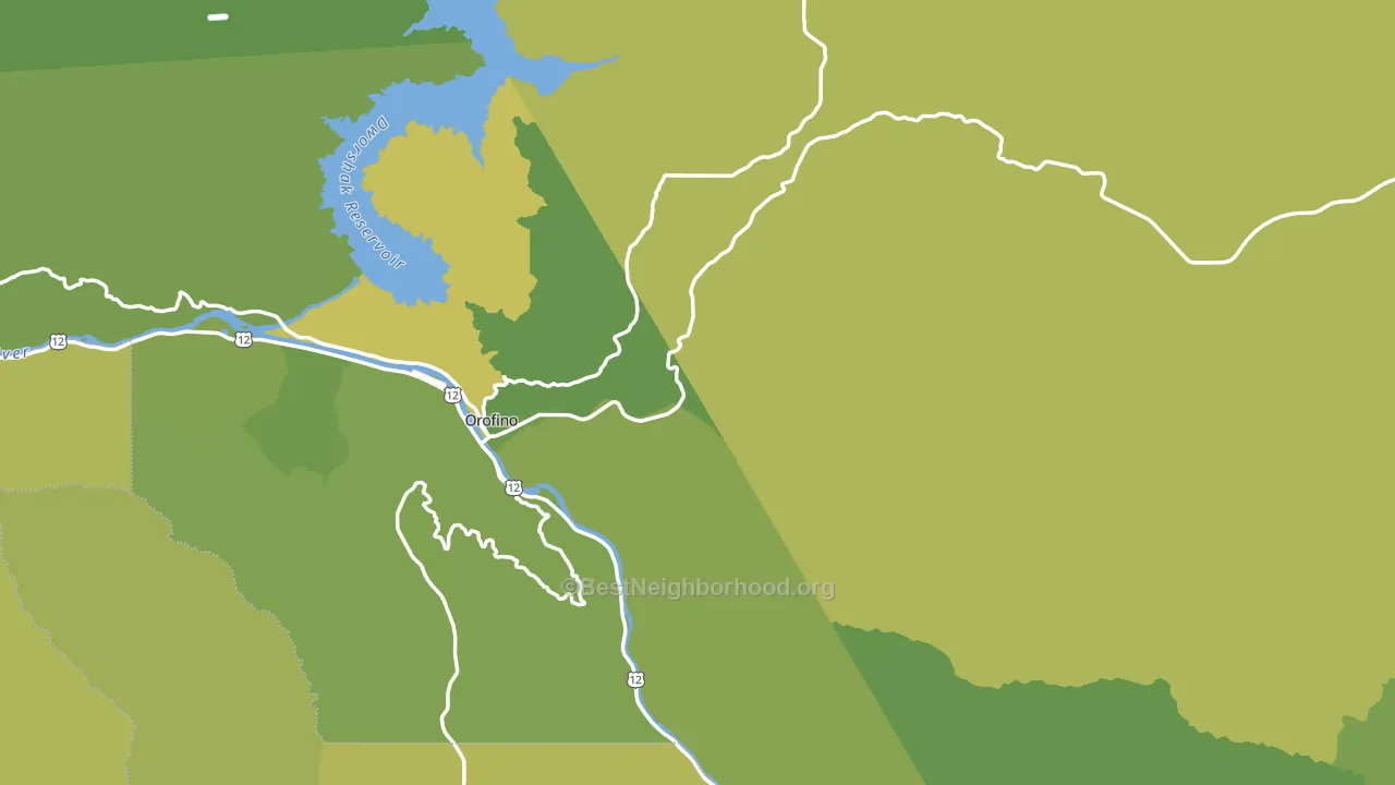 Clearwater County, ID block-group voter-turnout map