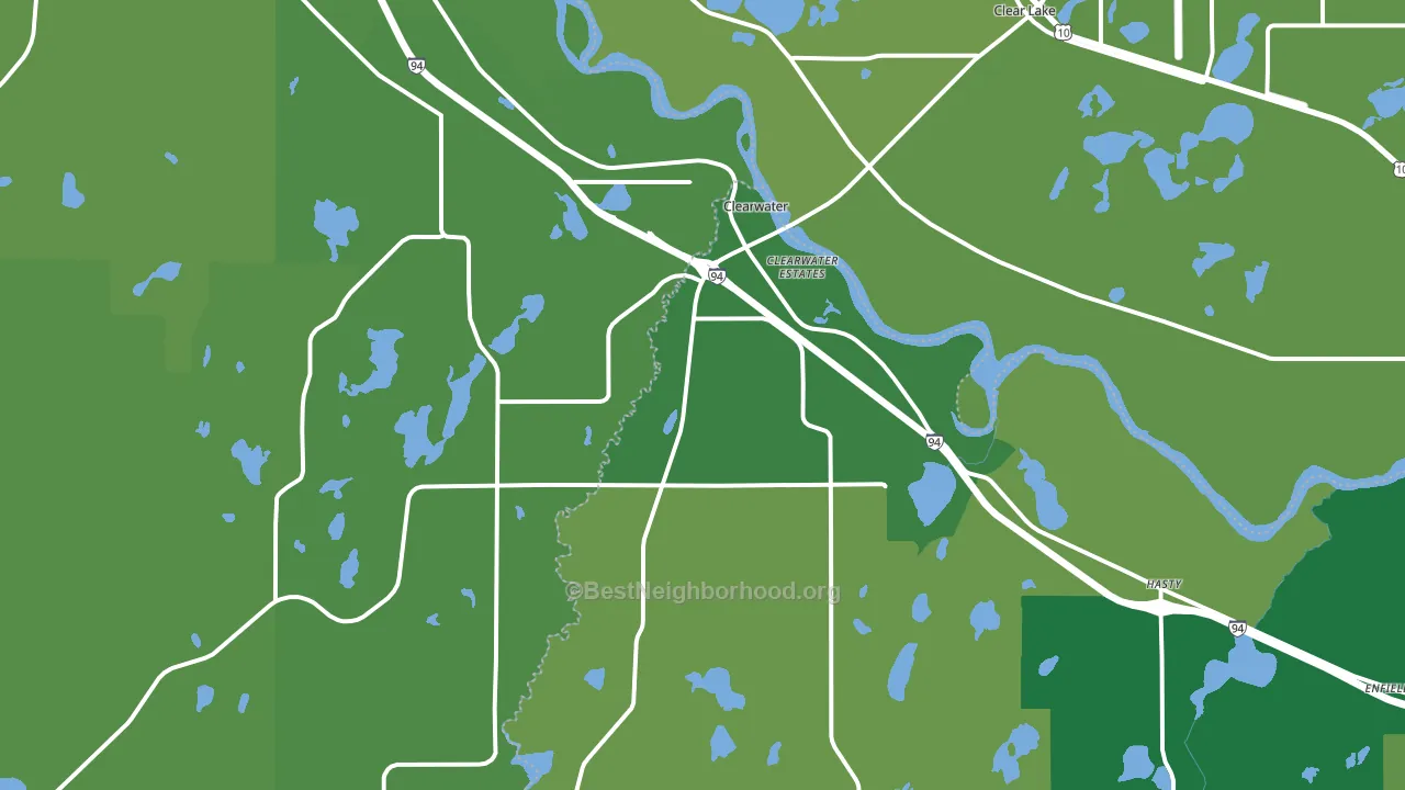 Clearwater, MN block-group voter-turnout map