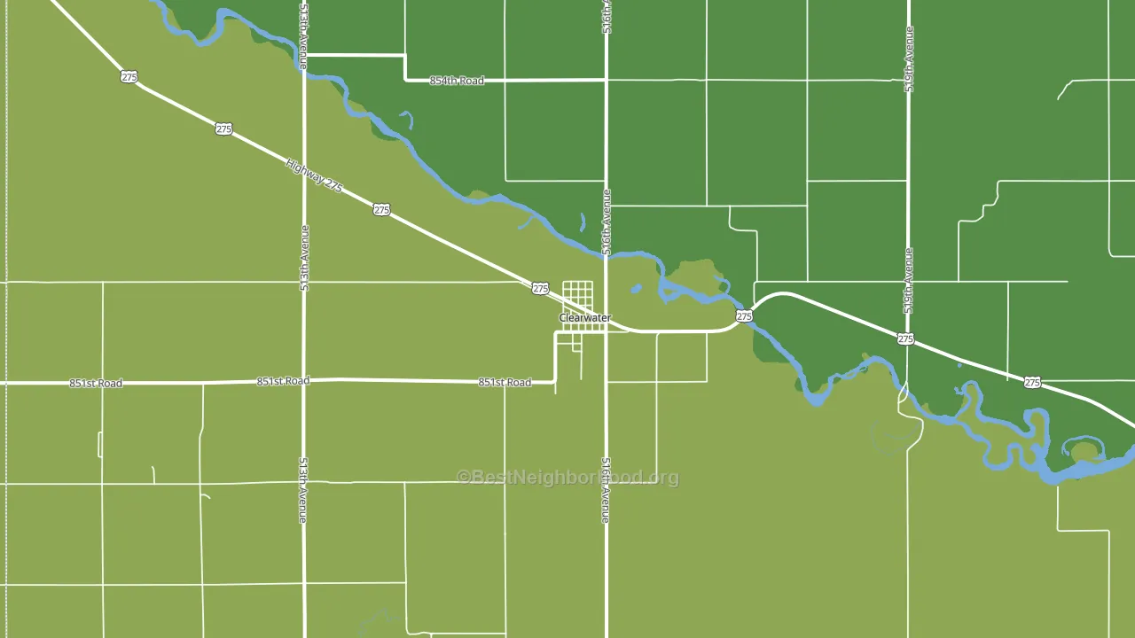 Clearwater, NE block-group voter-turnout map