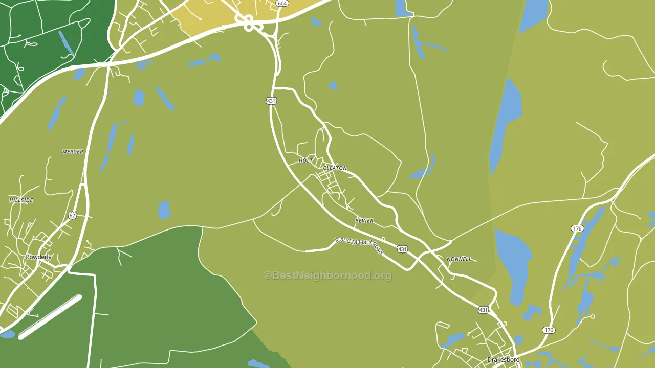 Cleaton, KY block-group voter-turnout map