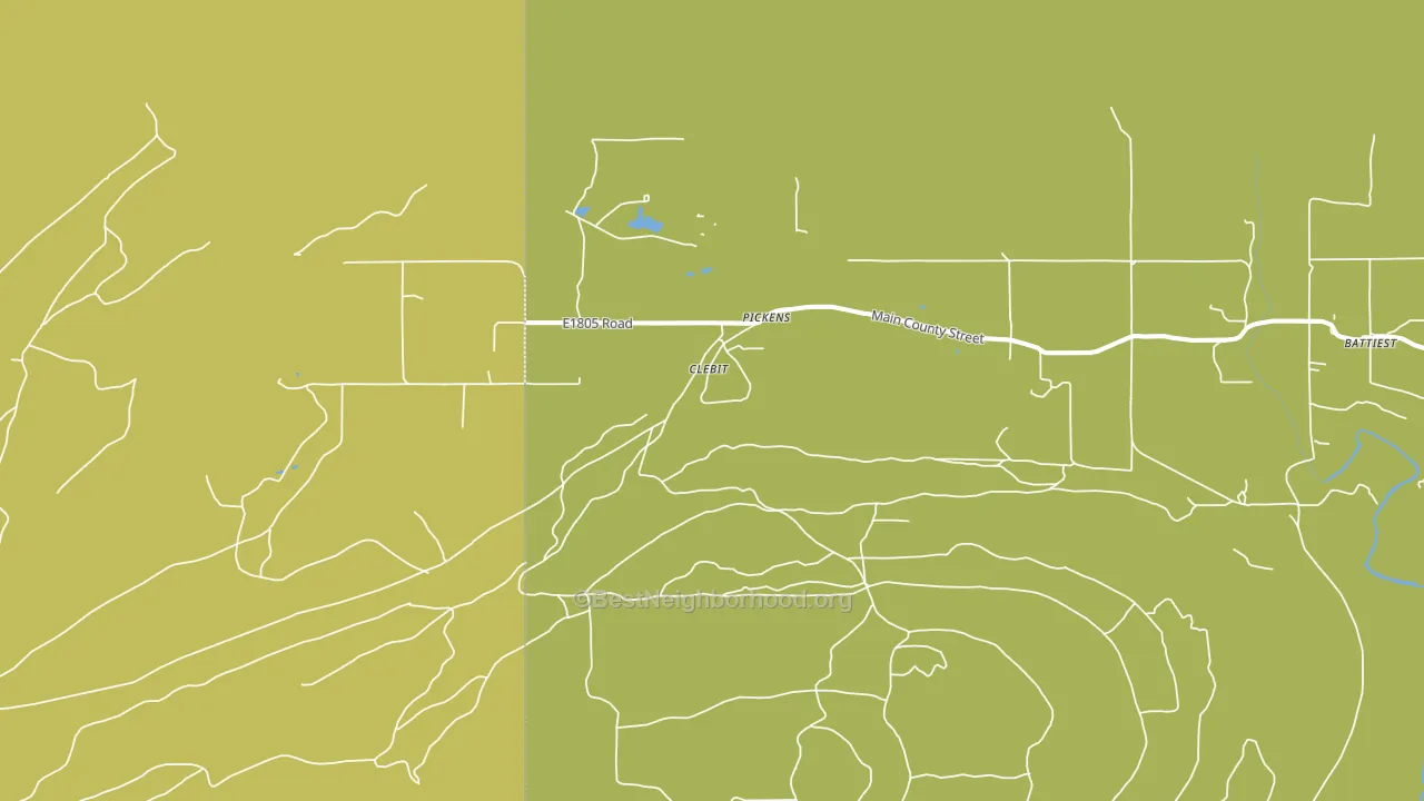 Clebit, OK block-group voter-turnout map