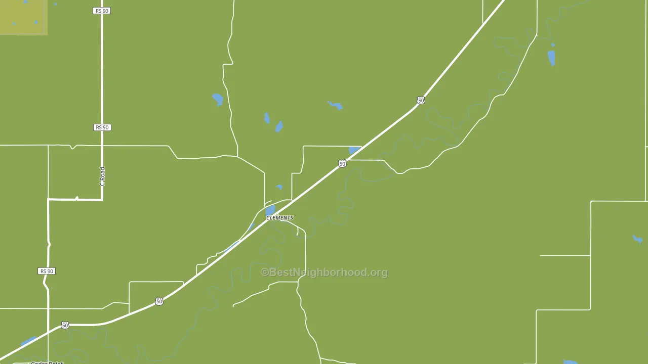 Clements, KS block-group voter-turnout map