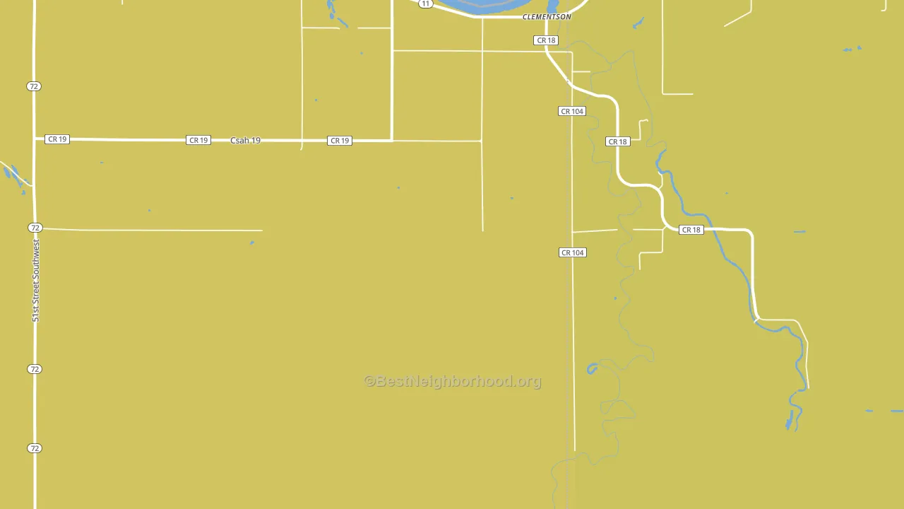 Clementson, MN block-group voter-turnout map