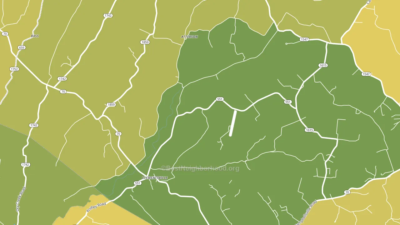Clementsville, KY block-group voter-turnout map