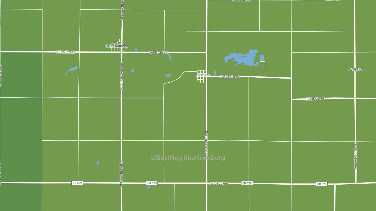 Clemons, IA block-group voter-turnout map