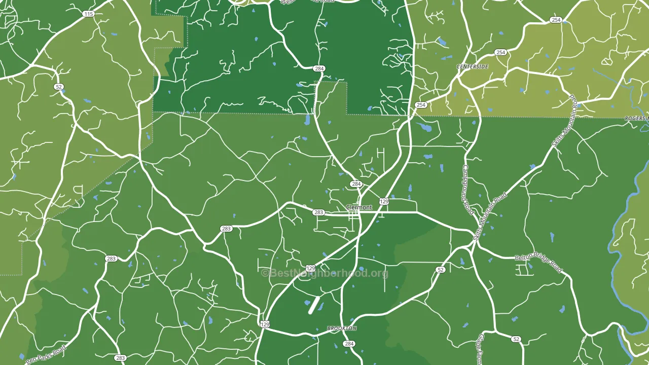 Clermont, GA block-group voter-turnout map