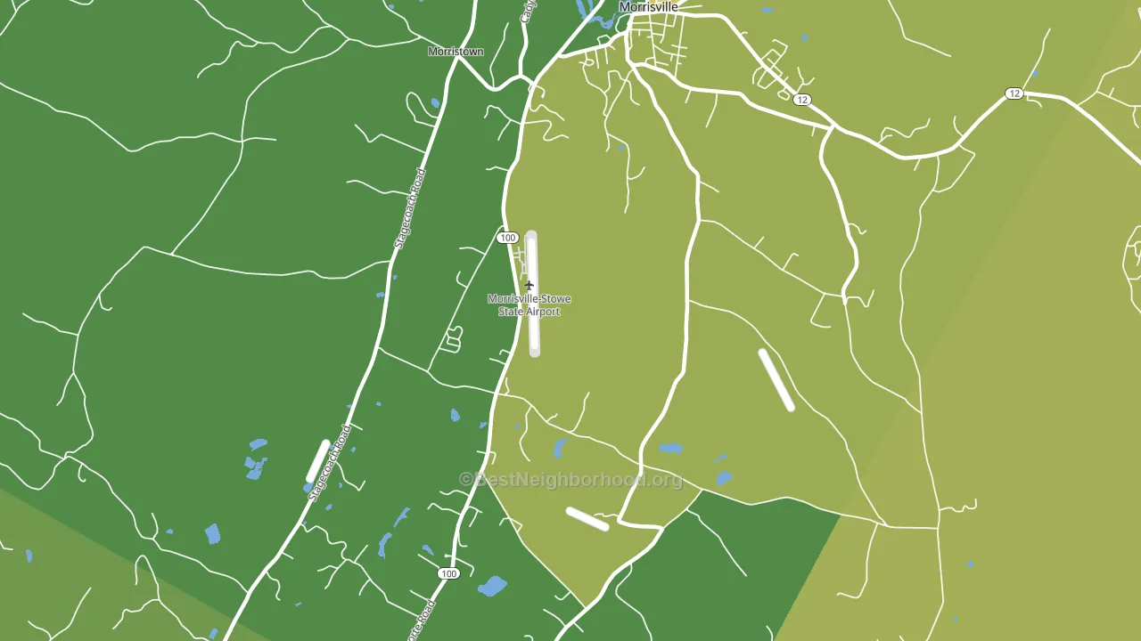 Cleveland Corner, VT block-group voter-turnout map
