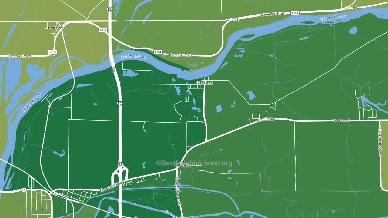 Cleveland, IL block-group voter-turnout map
