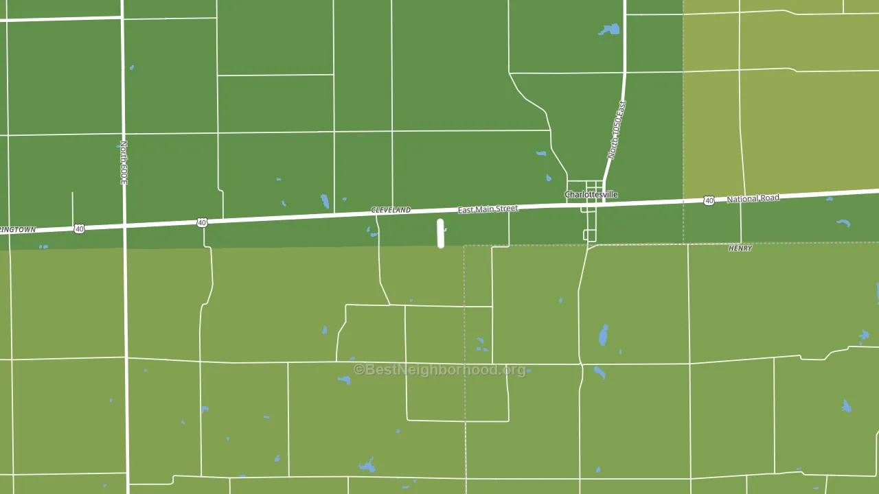 Cleveland, IN block-group voter-turnout map