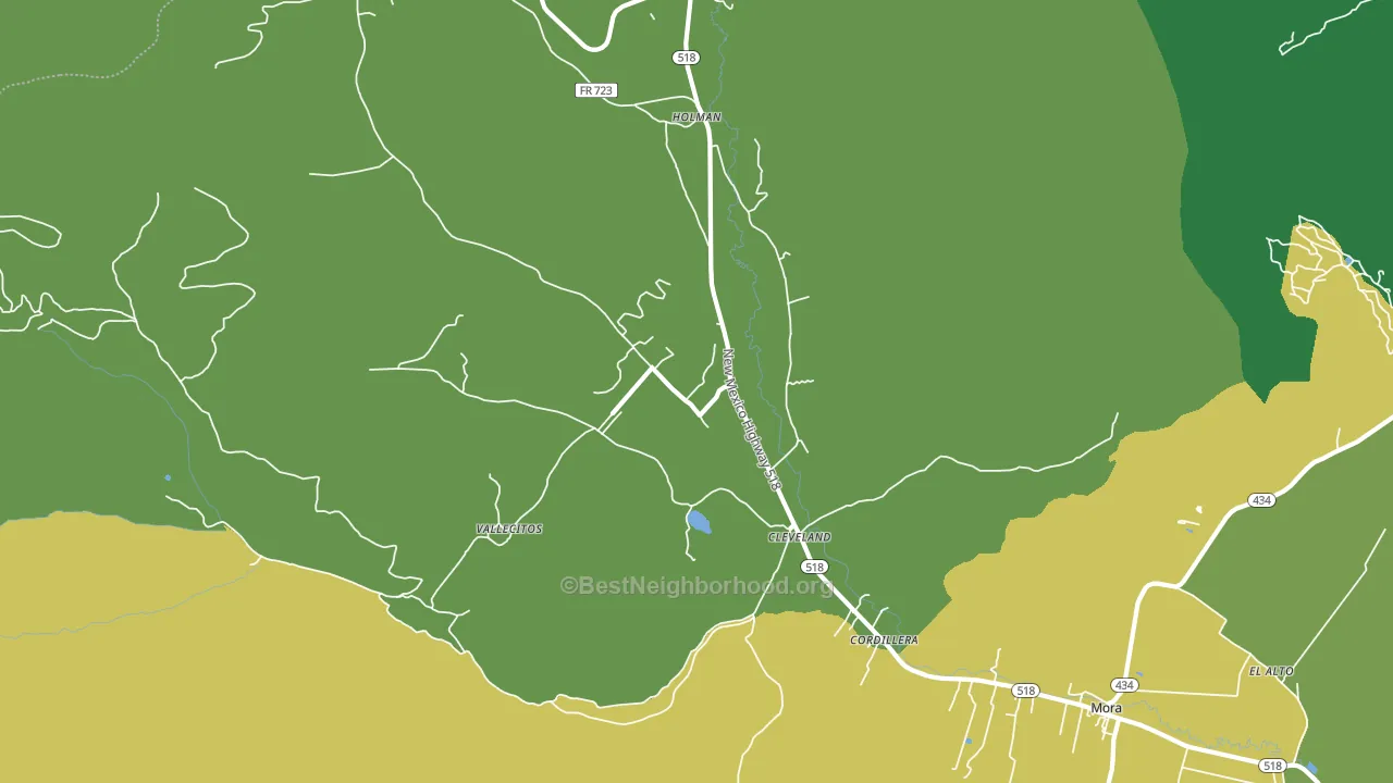 Cleveland, NM block-group voter-turnout map