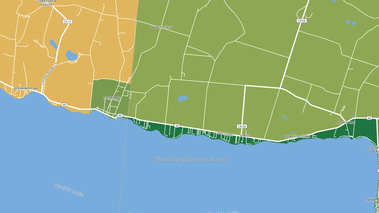 Cleveland, NY block-group voter-turnout map