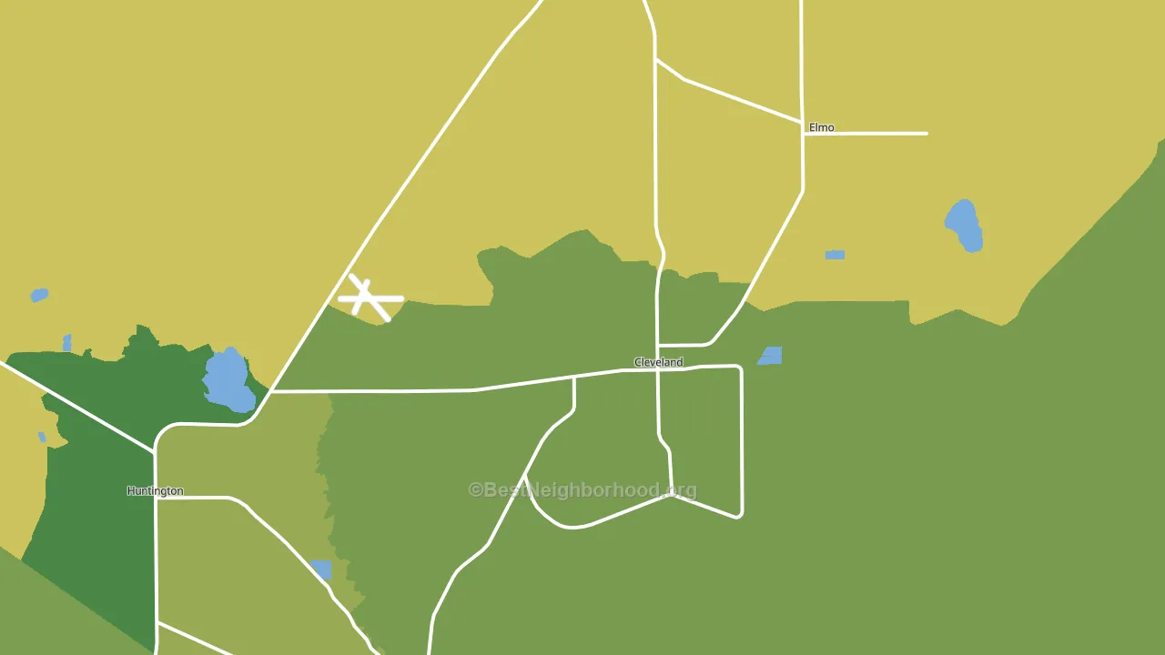 Cleveland, UT block-group voter-turnout map