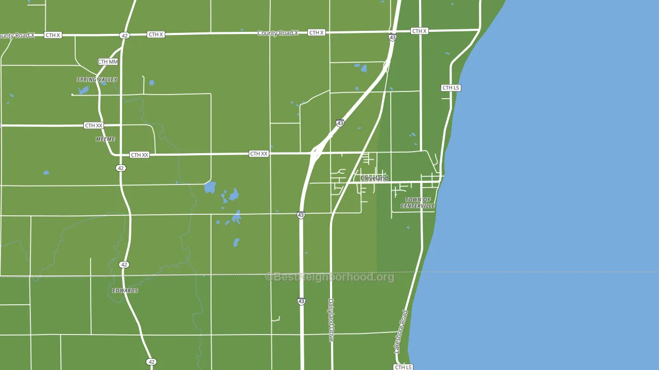 Cleveland, WI block-group voter-turnout map