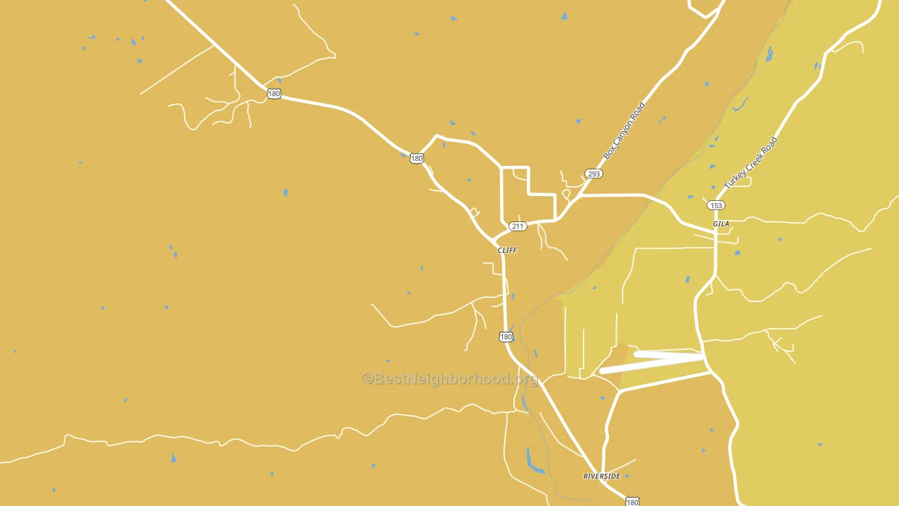 Cliff, NM block-group voter-turnout map