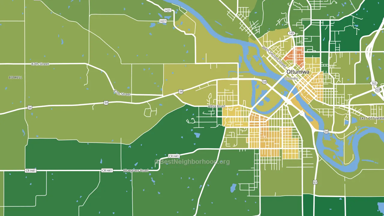 Cliffland, IA block-group voter-turnout map