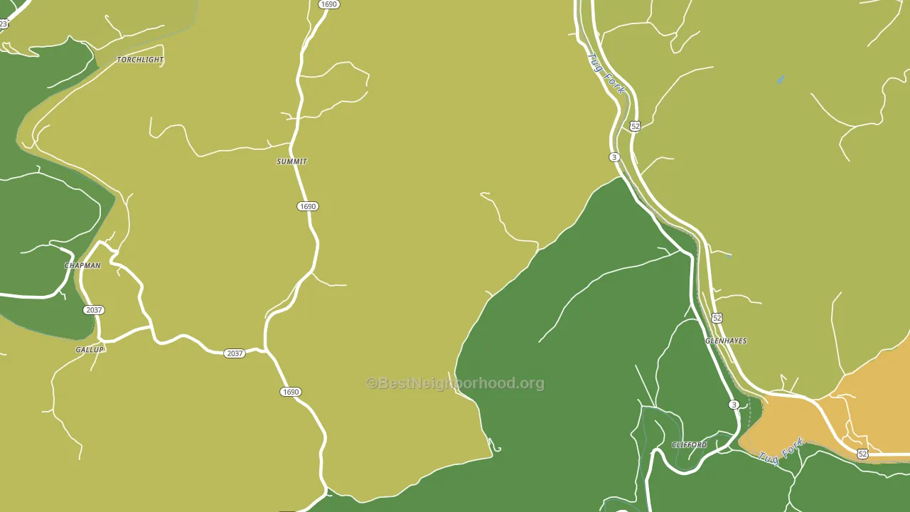 Clifford, KY block-group voter-turnout map