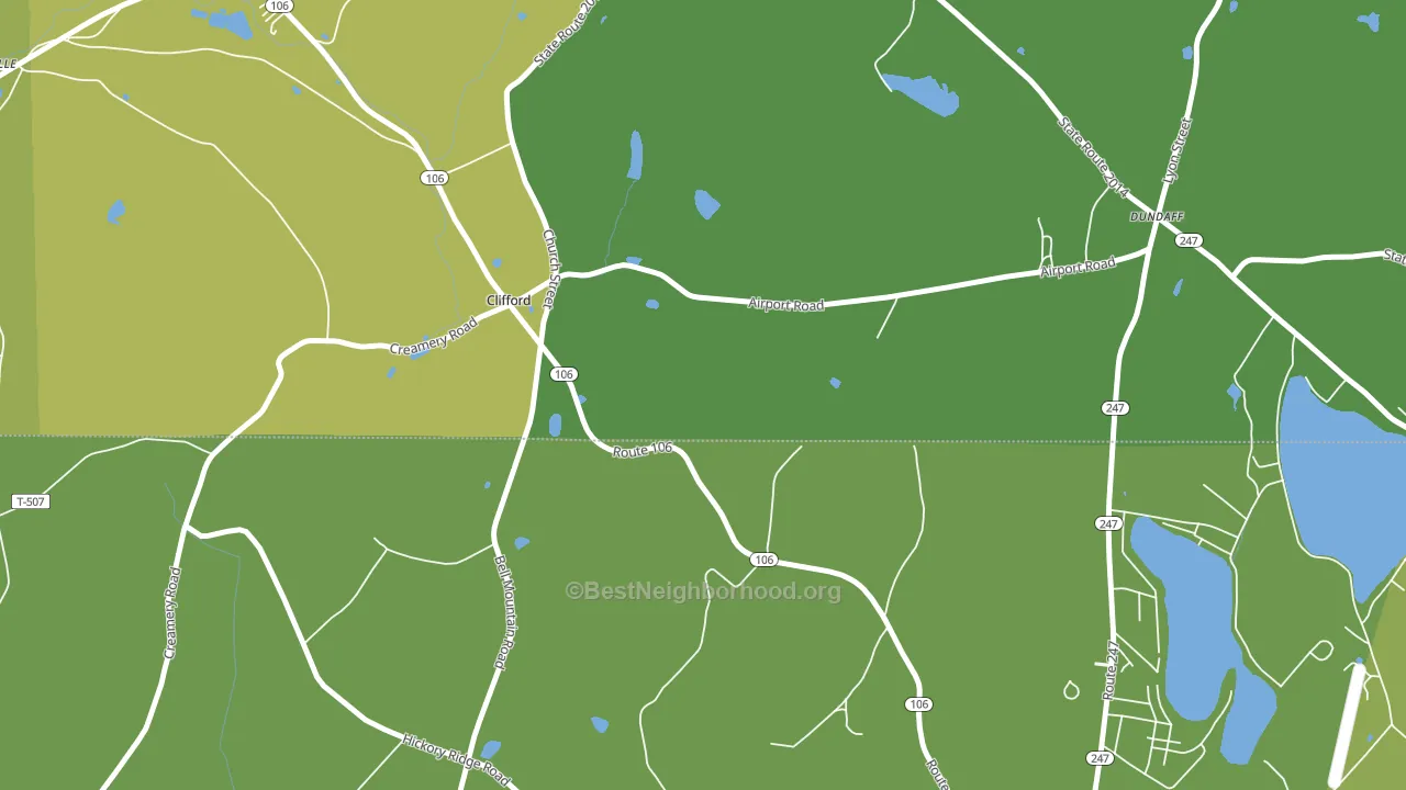Clifford, PA block-group voter-turnout map