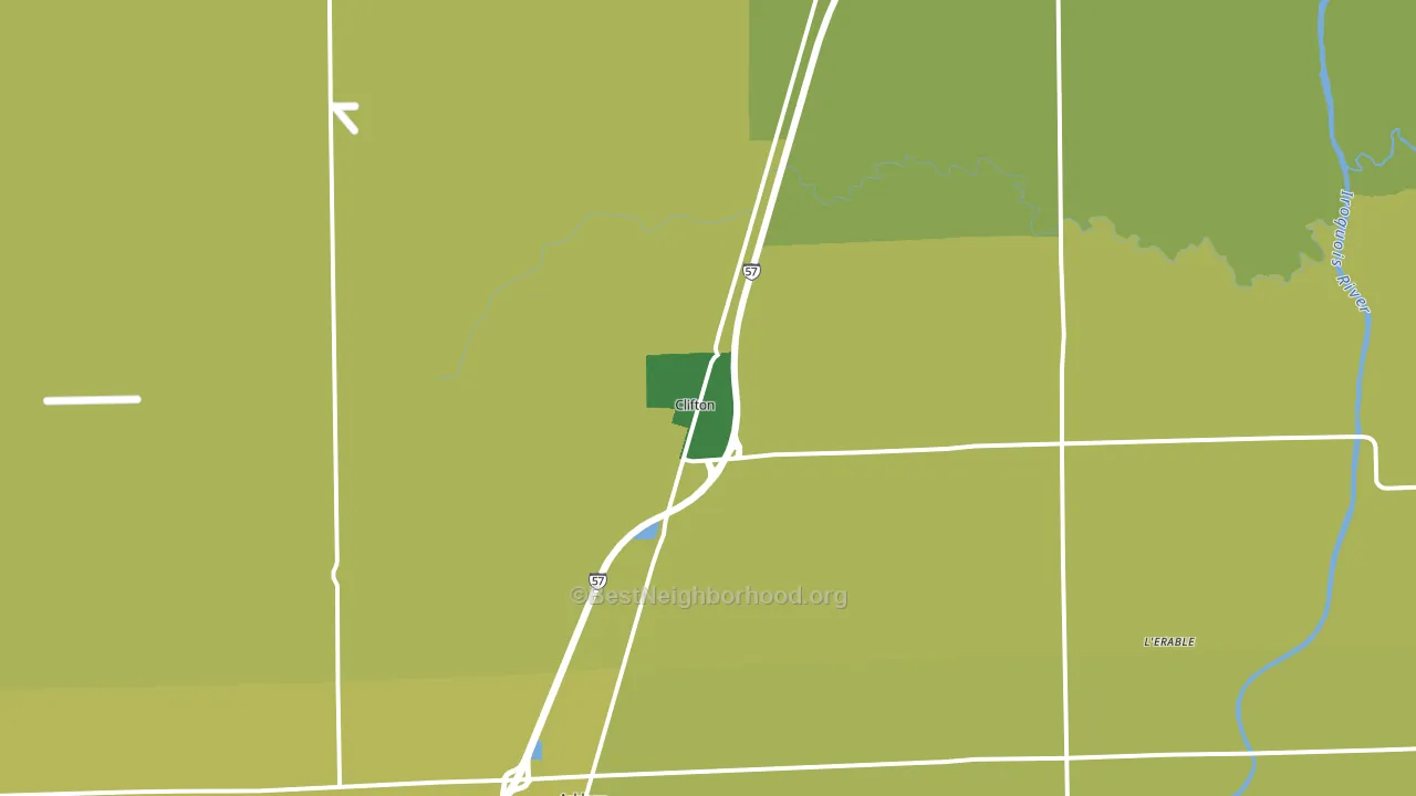 Clifton, IL block-group voter-turnout map